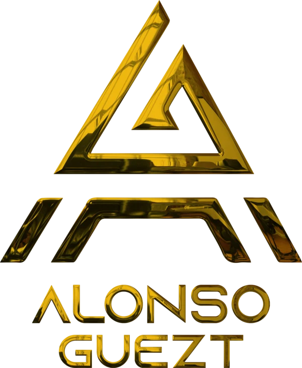 Logotipo de Alonso Guezt en dorado